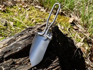Folding stainless steel mini shovel MFH®