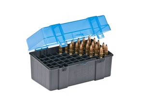 50 Count Rifle Ammo Case- 7 mm Magnum Plano Molding® USA - blue