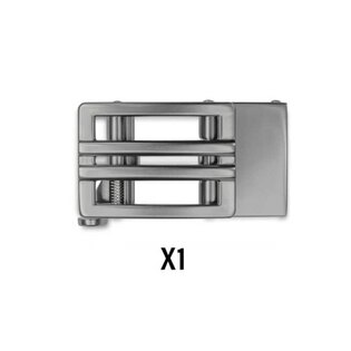 A metal buckle for Kore® belts