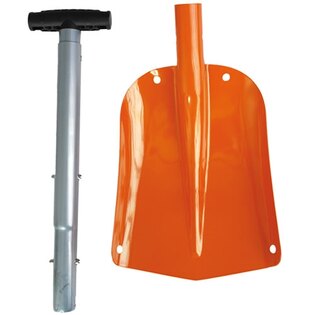 A three-part Mil-Tec® folding shovel with case