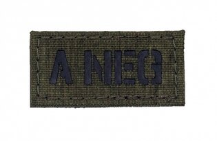 ACR IR Combat Systems® blood type patch A NEG