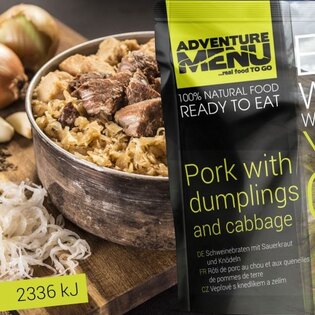 Adventure Menu® - Roasted Pork with dumplings and cabbage 