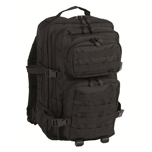 Mil-Tec One Strap Assault Pack Large Tactical Hiking Backpack Military Black 