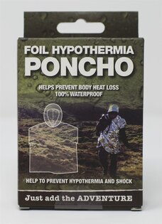 BCB® Foil Hypothermia Poncho - silver