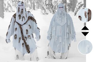 Camouflage Poncho Snow Hoodie Ghosthood