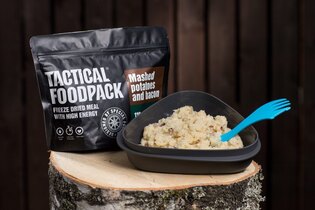 Dehydrated food Tactical Foodpack® mashed potatoes with bacon
