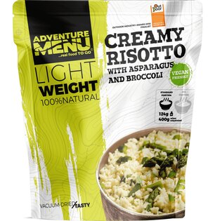  Dried food Creamy risotto with asparagus and broccoli Adventure Menu®