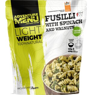 Dried Fussili  with spinach and walnuts Adventure Menu®