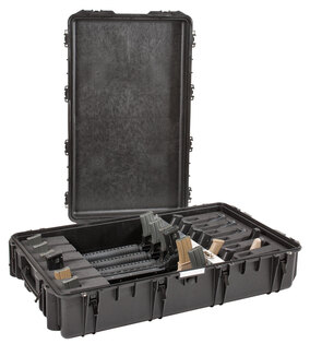 Explorer Case® Durable Waterproof Case For 6 Rifles 10826 with adjustable system