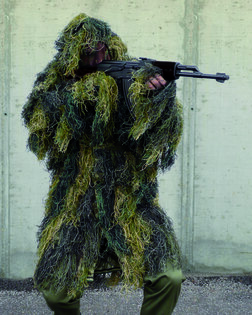 Ghillie ANTI FIRE parka with hood Mil-Tec®  woodland