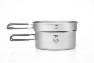 Keith® 1 250 ml, 800 ml 2 piece titanium cooking kit