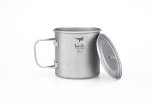 Keith® 650 ml titanium cup with lid