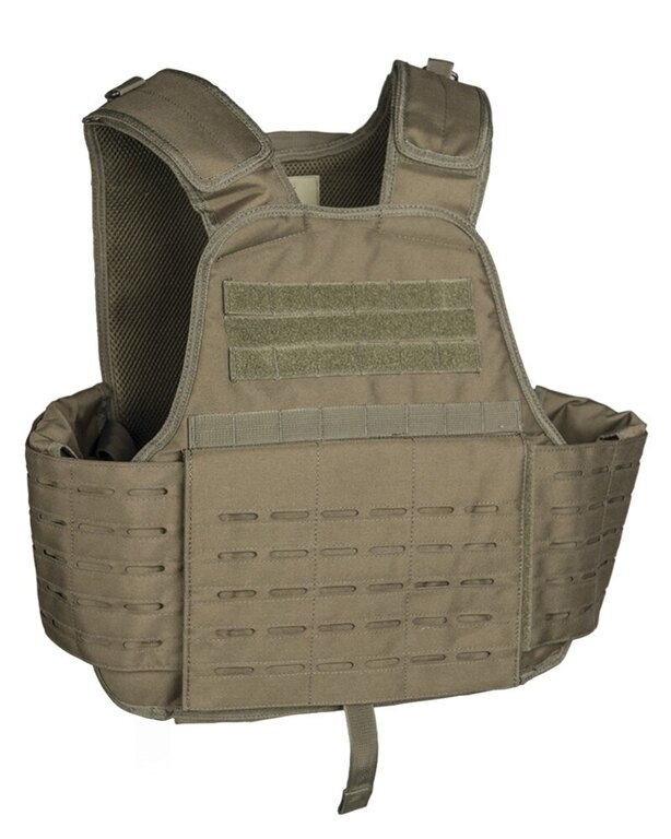 MIL-TEC TACTICAL PLATE CARRIER PADDED MOLLE WEBBING VEST AIRSOFT HUNTING OLIVE 