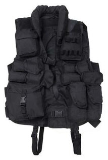 MFH® Tactical vest with reinforced leather collar
