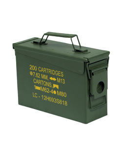Mil-Tec® US M19A1 CAL.30 Ammo Box Steel, With Print