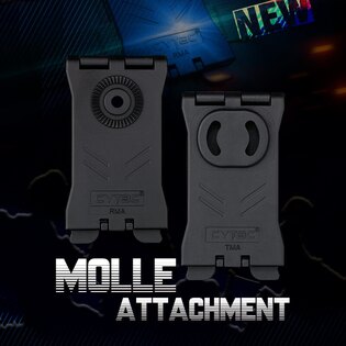 Molle clip R - Serie Cytac® - Rectangular, black
