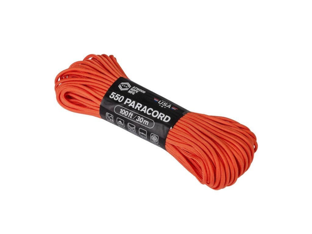 Paracord Cream with International Orange Micro Nylon Mil Spec 550 parachute  USA rot mold UV – Paracord Galaxy