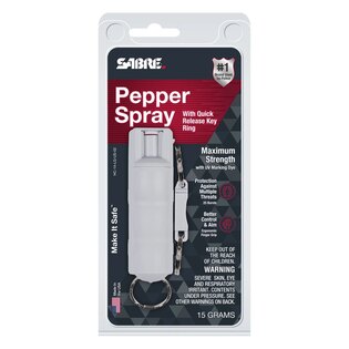 Sabre Red® pepper spray / quick release key ring