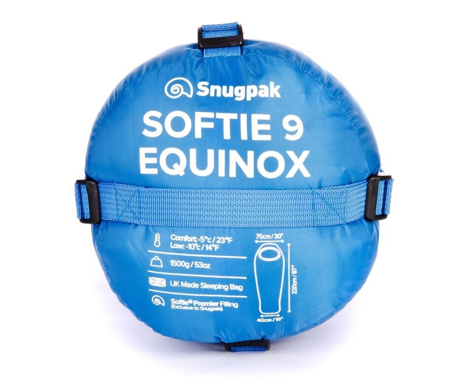 UK Made Snugpak Softie 9 Equinox Sleeping Bag Free Snuggy Pillow 