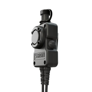 Sordin® Dual PTT Adapter to connect to the radio push-to-talk