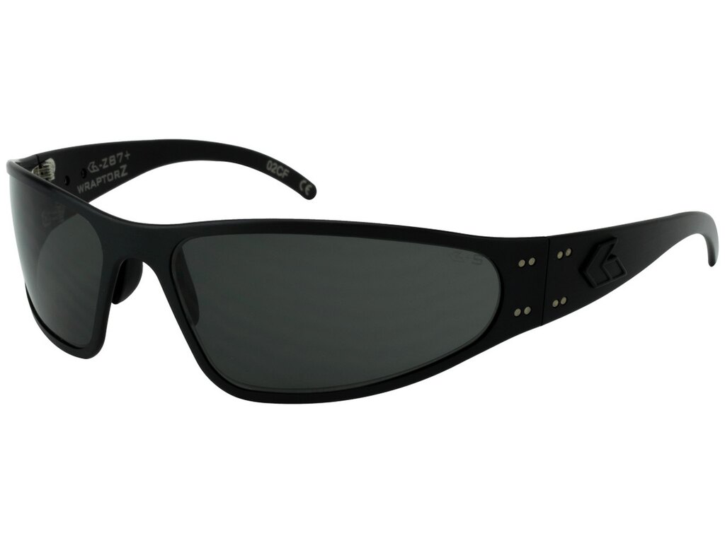 New Gatorz Wraptor Z Ansi Z87.1 Matte Black Smoked  Sunglasses 