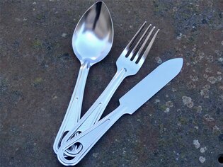 US cutlery set 3-piece Mil-Tec® - silver