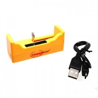 USB charger Single (18650, RCR123A) PowerTac®